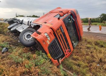 One Person Injured As Fuel Tanker Falls In A Ditch