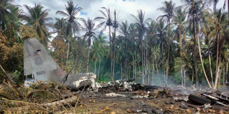 Philippines military plane crash kills at least 45 but dozens survive
