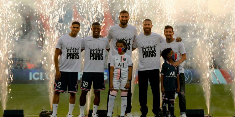 Messi, Ramos and others presented to PSG fans