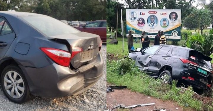 Two Vehicles Involved In Fatal Accident At The Entrance Of Ghana Broadcasting Corporation Office