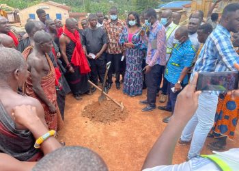 Hon. Cynthia Mamle Morrison cut sod at Agona upper, lower Bobikum for commencement of road projects