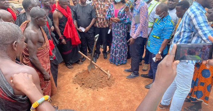 Hon. Cynthia Mamle Morrison cut sod at Agona upper, lower Bobikum for commencement of road projects