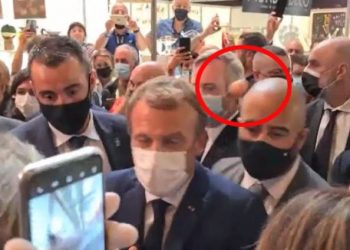 French President Emmanuel Macron Hit With Egg