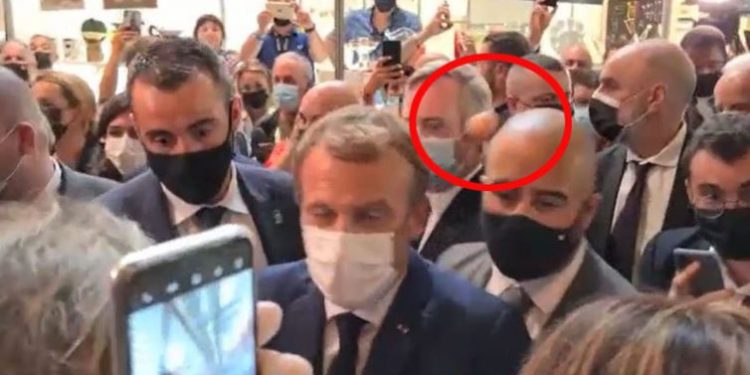 French President Emmanuel Macron Hit With Egg