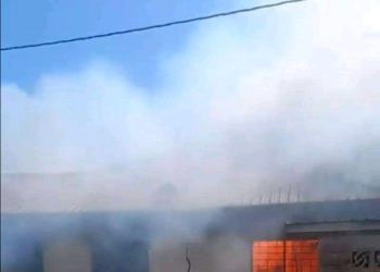 A household In Ashaley Botwe in Flames