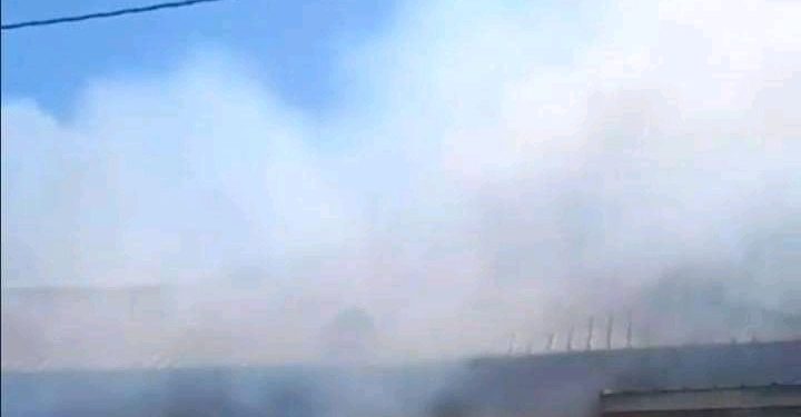 A household In Ashaley Botwe in Flames