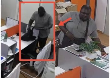 Wanted: Notorious East Legon Thief Captured Live In CCTV Footage