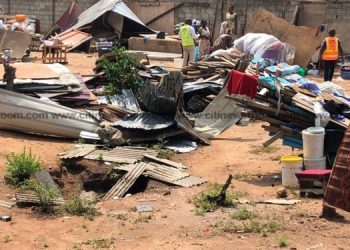 Illegal Structures Along Tema Motorway Demolished