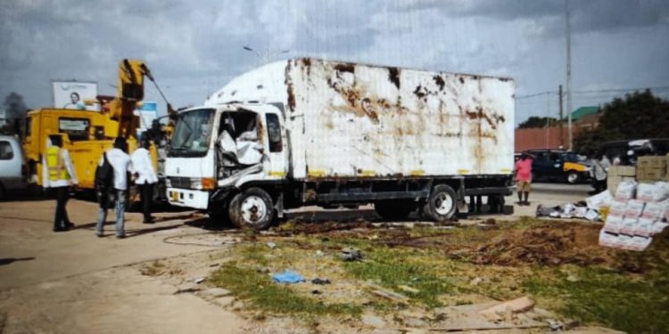 Kia Cargo Crashes Bread Seller At Ahenema Kokoben