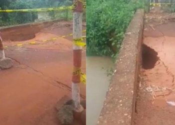 Assin Anyinabrim-Breman Asikuma Road Bridge Caves In