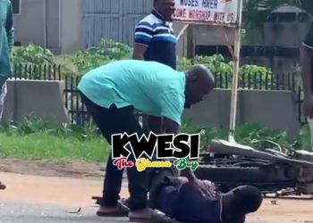 Video Of The Gory Accident That Happened This Morning At Koforidua Adweisu Pops Up