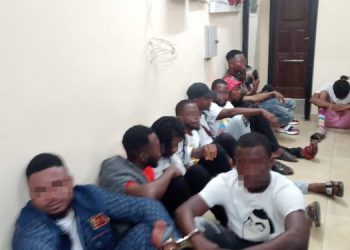 Over 100 Suspects Arrested At Gomoa Nyanyano In A Dawn Swoop