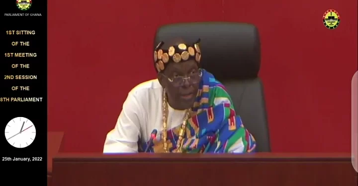 Alban Bagbin Storms Parliament Dressed As A King; Ghanaians Massively React