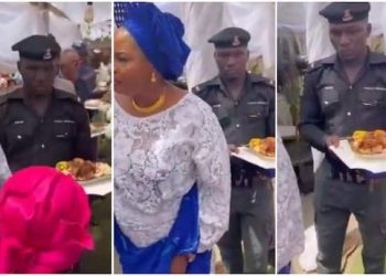 Nigeria Police Summon Officer Caught Carrying Food Tray For VIP At Party In Viral Video
