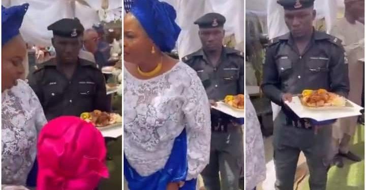 Nigeria Police Summon Officer Caught Carrying Food Tray For VIP At Party In Viral Video