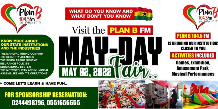 All Roads lead To Tema Metropolitan Assembly Centre For  Plan B FM May Day Fair