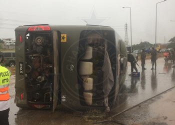 Military Bus Involved In Accident On Accra-Tema Motorway