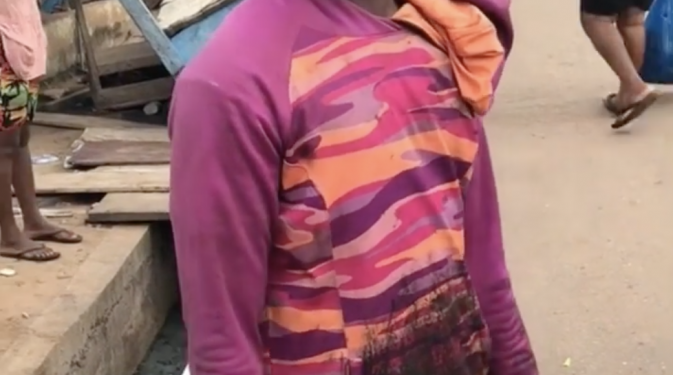 Thieves Lashed, Forced To Clean Gutter After Caught Stealing A Motorbike In East Legon (VIDEO)