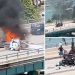 Several injured after plane crashes into US motorway and bursts into flames