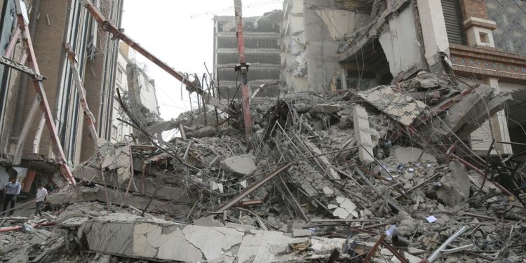 Iran building collapse sparks anti-government protests, reports say