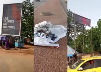 Angry Tamale Residents Pull Down LGBTQ+ Billboard