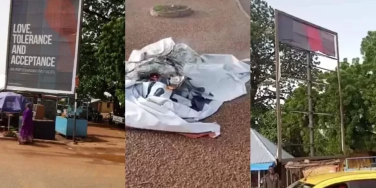 Angry Tamale Residents Pull Down LGBTQ+ Billboard