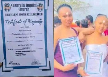 Church Awards Female Members With Certificates After They Passed Virginity Tests