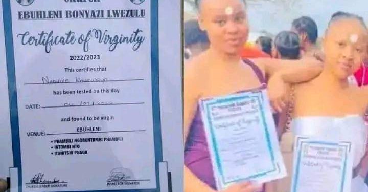 Church Awards Female Members With Certificates After They Passed Virginity Tests