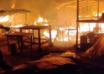 Fire Guts Mile 7 Market In Accra