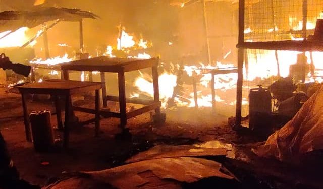 Fire Guts Mile 7 Market In Accra