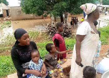Floods render residents of Gaagbini homeless after a torrential downpour in the area