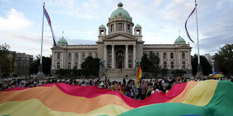 Protesters March in Belgrade Against Planned Gay Pride Event