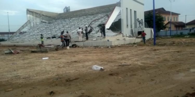 Koforidua: Jackson Park redevelopment project collapses; two workers wounded