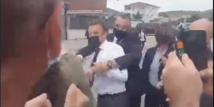 French President, Emmanuel Macron slapped again by angry citizen