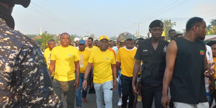 Asamankese: Thousands embark on health walk to mark Obuodwan festival [Photos]