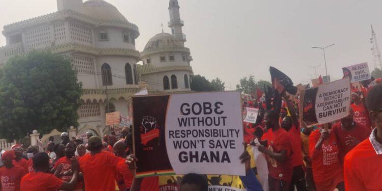 #FixTheCountry Movement demonstrators storm Tamale