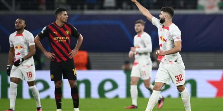UCL: Mancity Held By Leipzig In Germany
