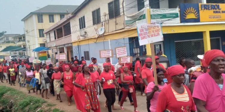Ho Central Market traders demonstrate against Municipal Chief Executive