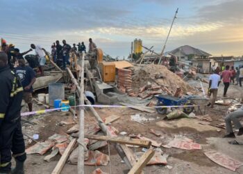 One person trapped in collapsed storey-building at Madina