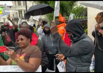 Ghanaians in the USA demonstrate at UN HQ for change in Ghana