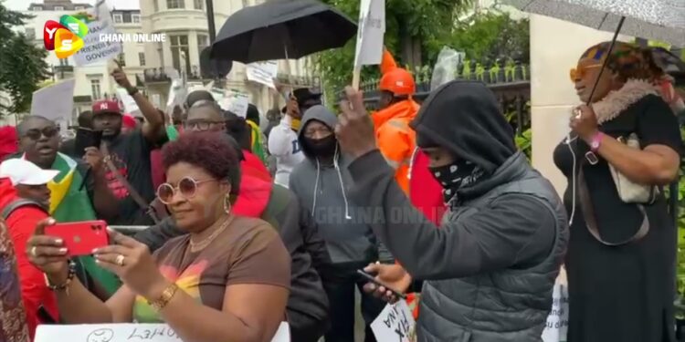 Ghanaians in the USA demonstrate at UN HQ for change in Ghana