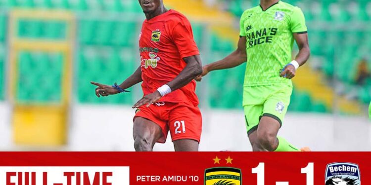GPL: Kotoko fails to return to winning ways after drawing with Bechem United