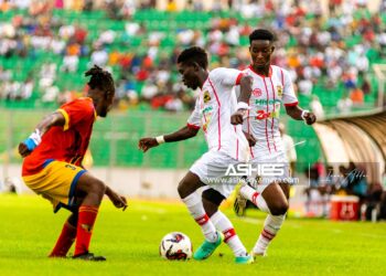 GPL: Steve Mukwala’s brace help Kotoko to a 2-1 defeat against Hearts