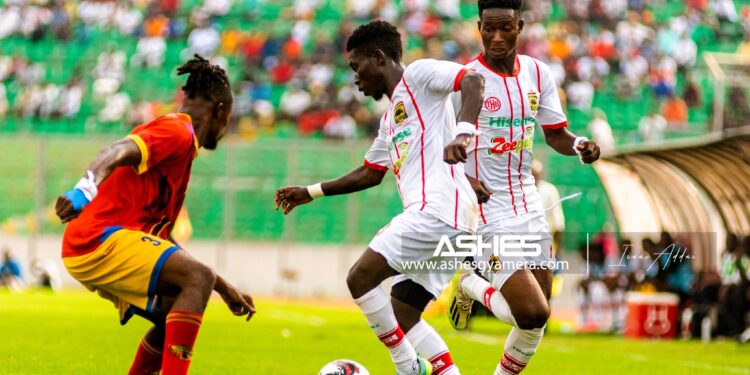 GPL: Steve Mukwala’s brace help Kotoko to a 2-1 defeat against Hearts