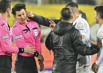Turkish FA suspends league after club president hits referees