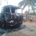 Irate youth at Sabromum burn flatbed truck for transporting an excavator to illegal mining site in community