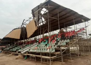 Rainstorm destroys VIP stands of Sunyani Coronation Park