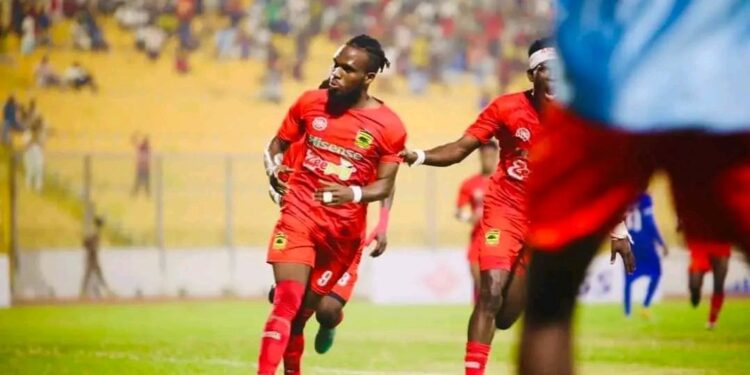 GPL: Steve Mukwala’s brace sinks Hearts of Oak at the Baba Yara Stadium