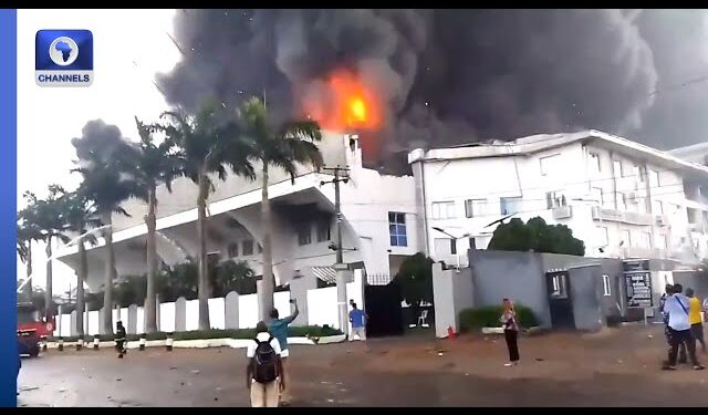 Fire Guts Christ Embassy Headquarters In Lagos
