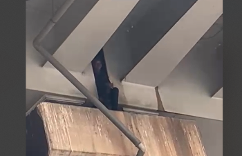 GNFS ‘rescues’ young woman from flyover at Kwame Nkrumah Interchange